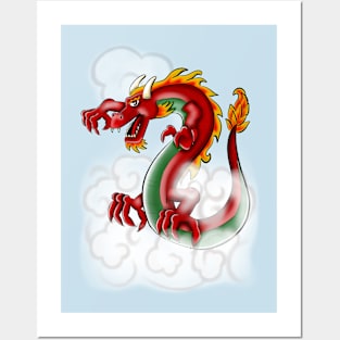 Chinese dragon Posters and Art